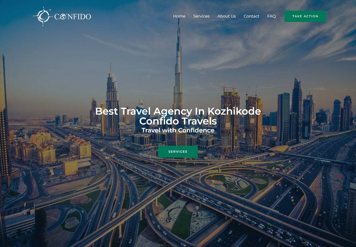 Confido Travels website homepage