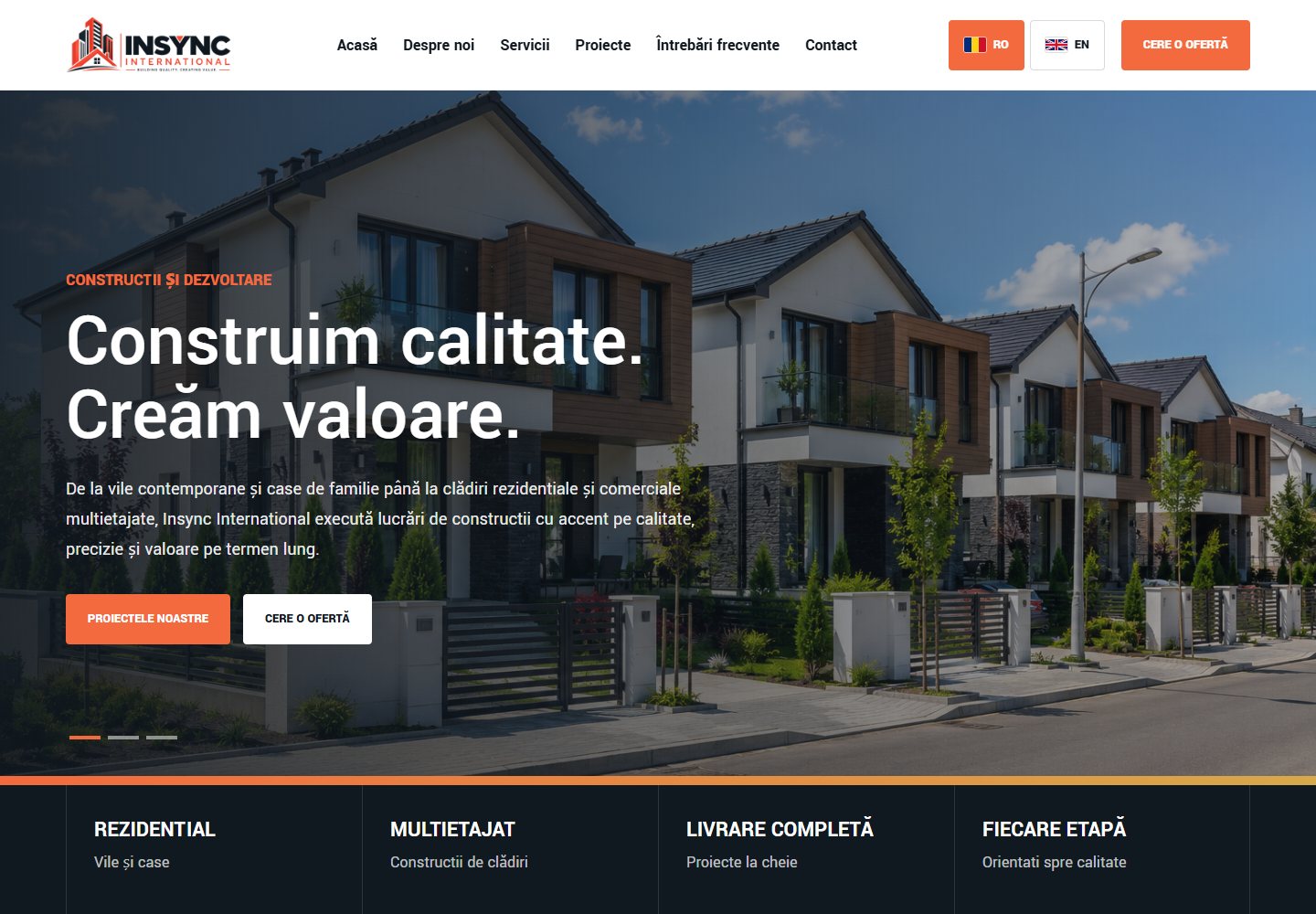 Insync International website homepage