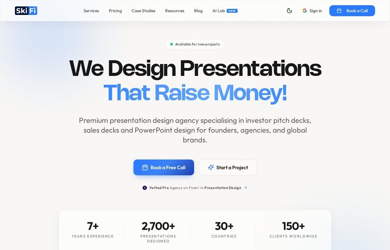 SkiFi Designs website preview